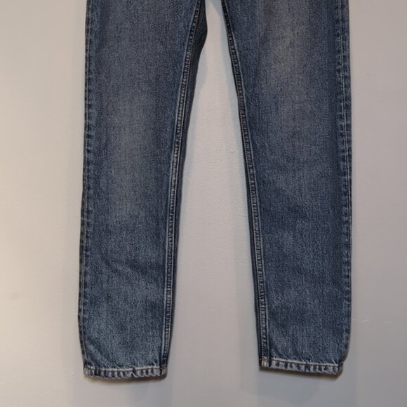 Monki Kimomo Jeans High Waisted Relaxed Slim Ankle Organic Cotton Denim - Picture 5 of 11